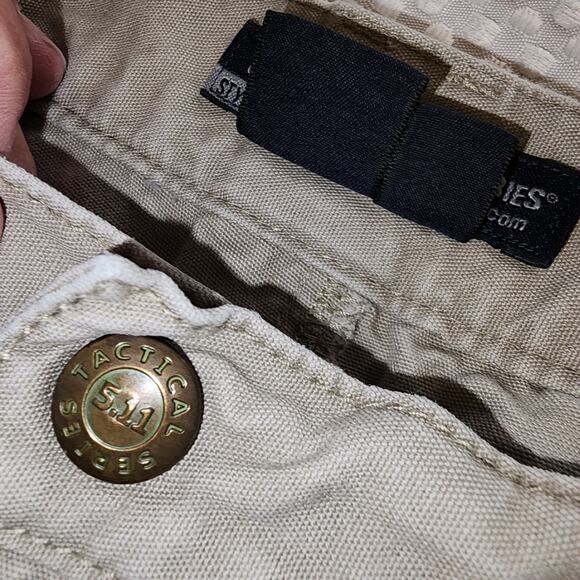 5.11 TACTICAL EUC MENS SZ 44/32 STYLE 74251 MILITARY TACTICAL CARGO KHAKI PANTS - Picture 5 of 13